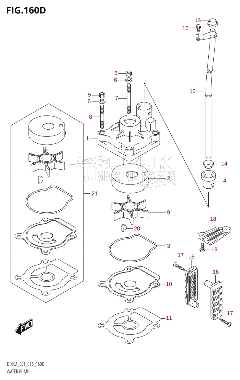 WATER PUMP (DF40AST:E34)