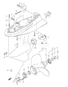 Outboard DF 90 drawing Gear Case