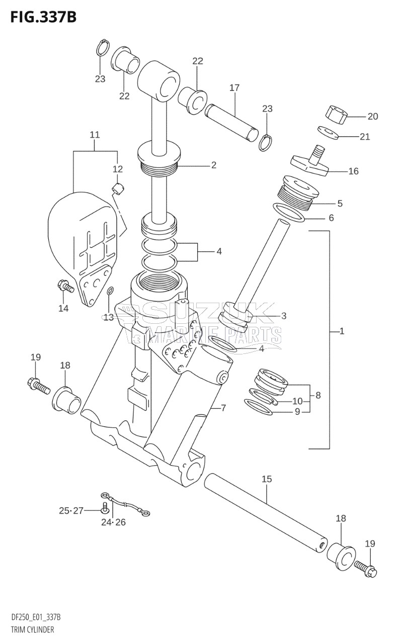 TRIM CYLINDER (L-TRANSOM)