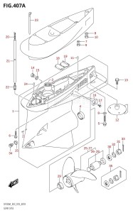 DF225Z From 22503Z-810001 (E03)  2018 drawing GEAR CASE (DF300A)