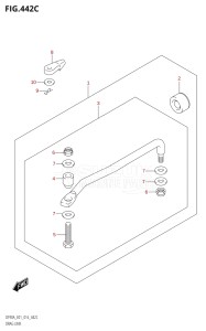 08002F-610001 (2016) 80hp E01 E40-Gen. Export 1 - Costa Rica (DF80A) DF80A drawing DRAG LINK (DF70ATH:E01)