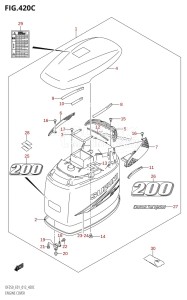 DF250 From 25003F-210001 (E01 E40)  2012 drawing ENGINE COVER (DF200Z:E01)