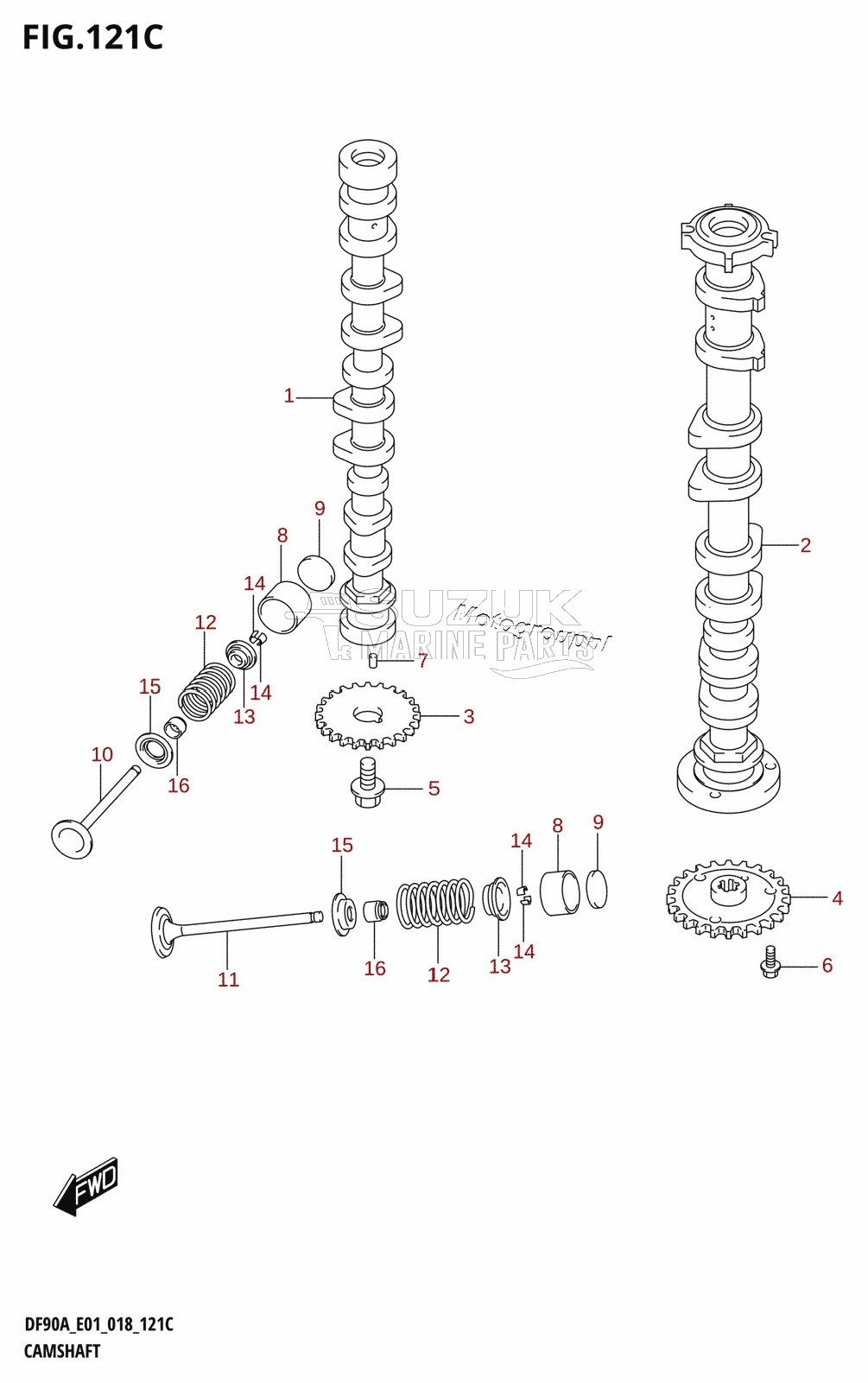 CAMSHAFT (DF90A,DF90ATH,DF100B)