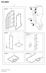 DF115T From 11502F-210001 (E01 E40)  2012 drawing OPT:GASKET SET (DF115T:E40)