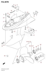 DF140A From 14003F-310001 (E03)  2013 drawing GEAR CASE (DF115AT:E03)