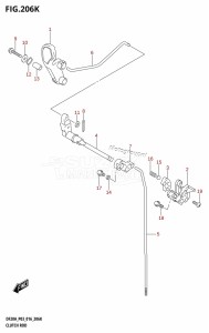 DF15A From 01504F-610001 (P03)  2016 drawing CLUTCH ROD (DF20ATH:P03)