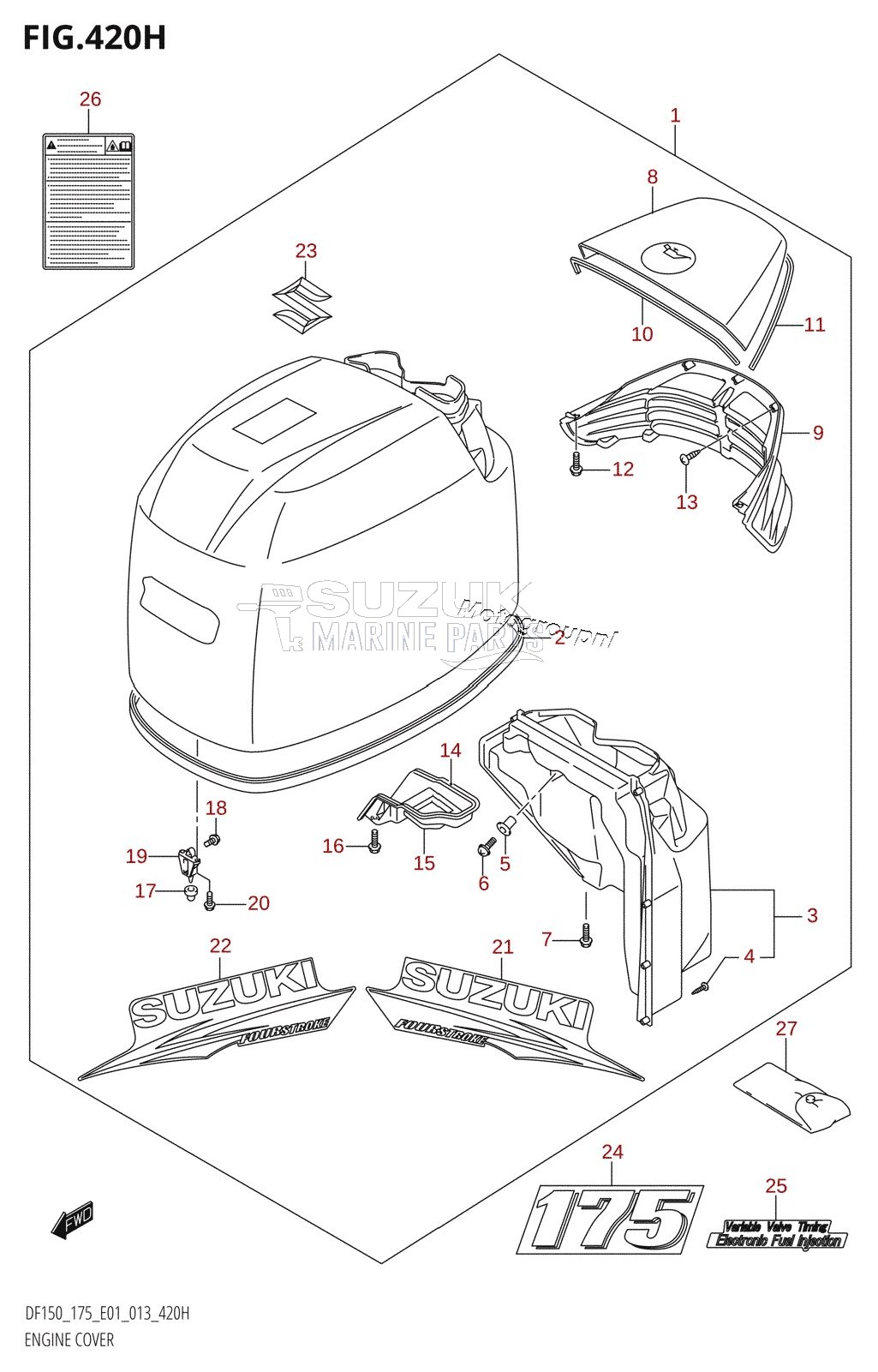 ENGINE COVER (DF175T:E01)