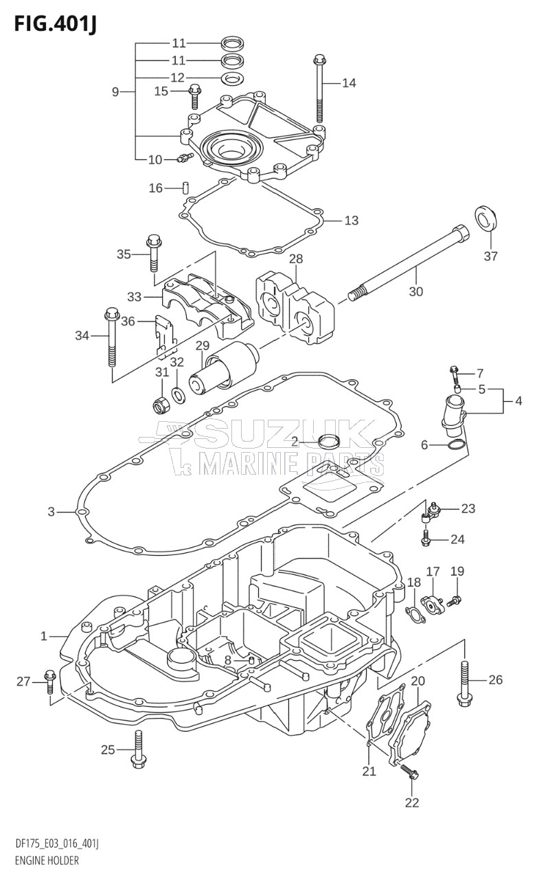 ENGINE HOLDER (DF150ST:E03)