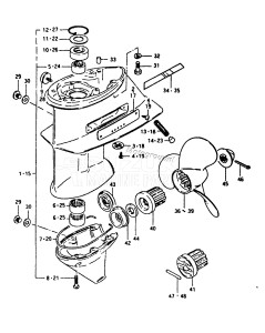 DT25 From 2501-100000 ()  1988 drawing GEAR CASE (DT25 (G, J, VZ))