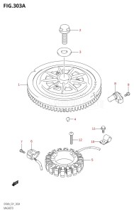04003F-110001 (2011) 40hp E01-Gen. Export 1 (DF40AQH  DF40AT) DF40A drawing MAGNETO