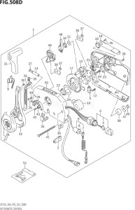 02504F-140001 (2021) 25hp P03-U.S.A (DF25A   DF25AT   DF25ATH   DT25K) DF25A drawing OPT:REMOTE CONTROL ((DF25ATH,DF30ATH):(022,023))