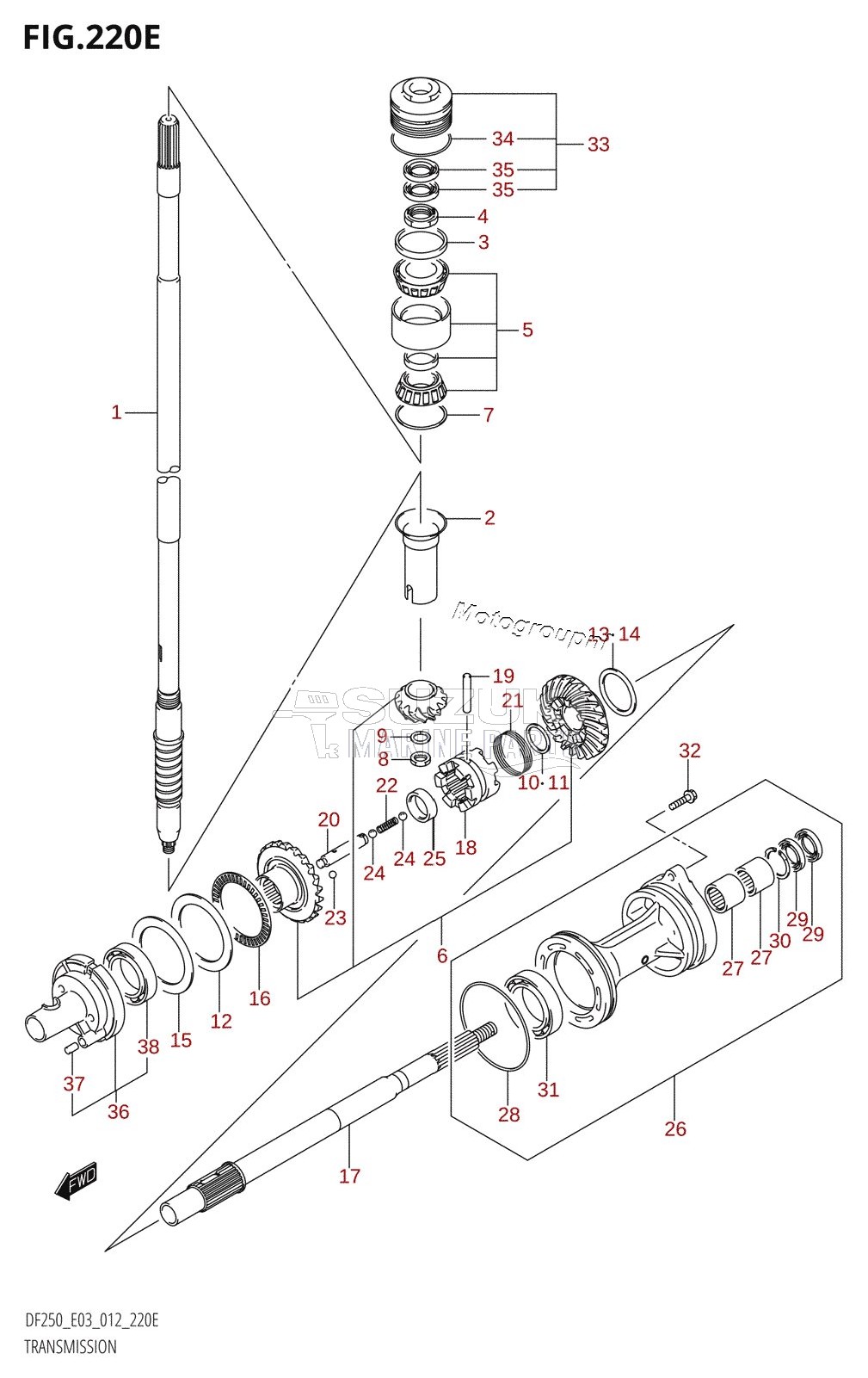 TRANSMISSION (DF250T:E03)