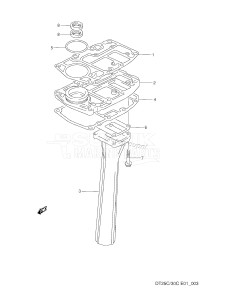 DT25AC From 02506-801001 ()  1988 drawing EXHAUST TUBE