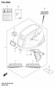 DF250ATSS From 25001N-440001 (E03)  2024 drawing ENGINE COVER (DF25A)