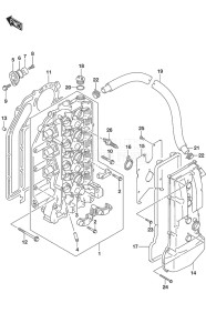 Outboard DF 140A drawing Cylinder Head