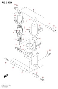 04004F-340001 (2023) 40hp E34-Italy (DF40AST) DF40A drawing TRIM CYLINDER (DF40AST,DF60A,DF60ATH)