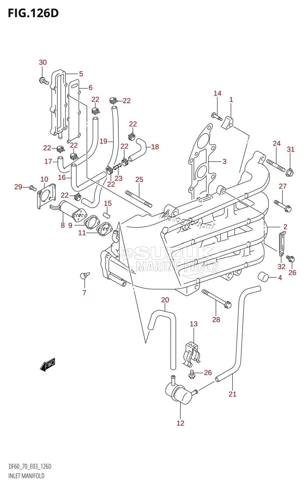 INLET MANIFOLD (K1:(DF70T,DF70TH))