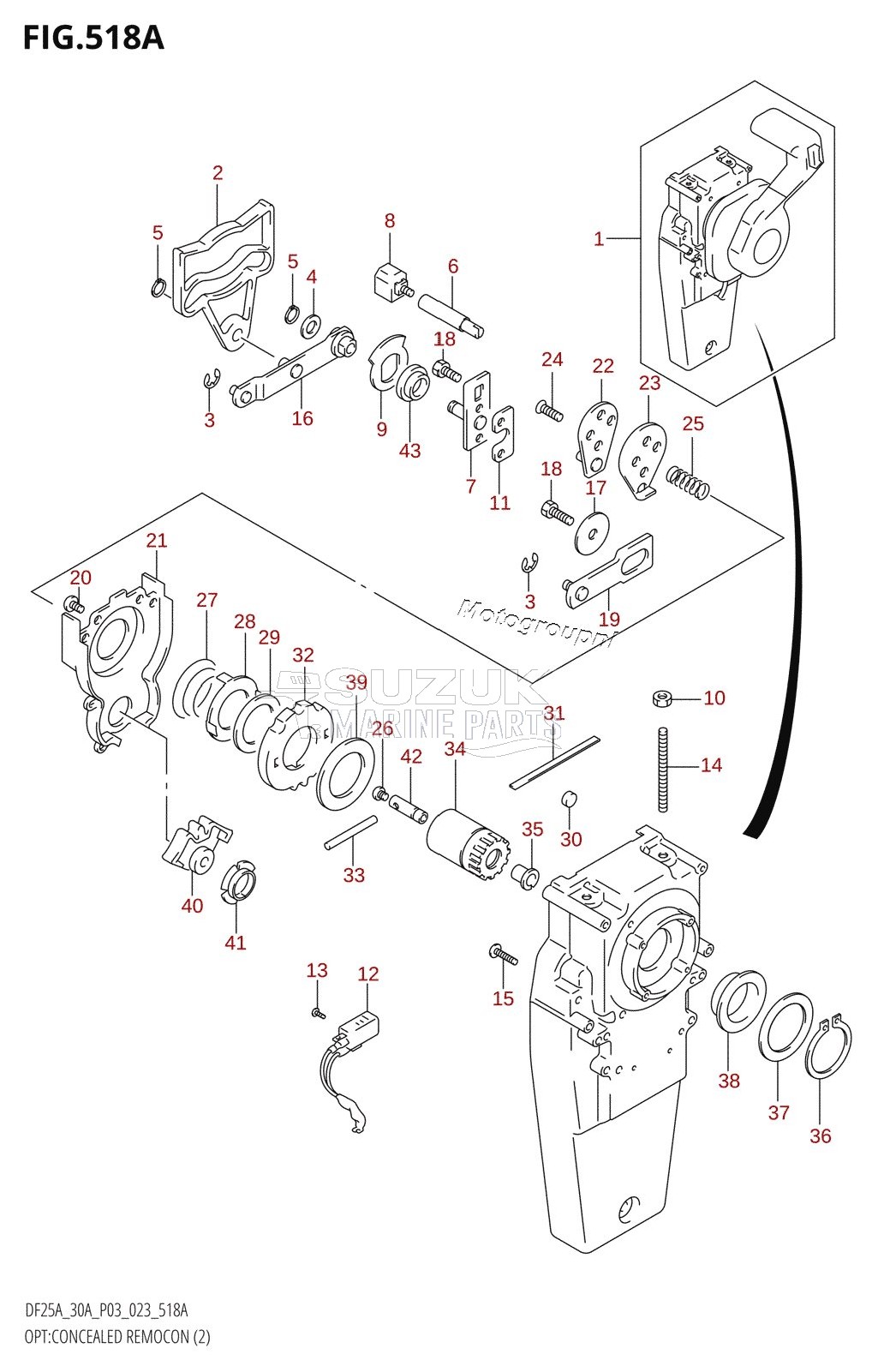 OPT:CONCEALED REMOCON (2) (DF25AT,(DF25ATH,DF30ATH):(022,023),DF30AT)