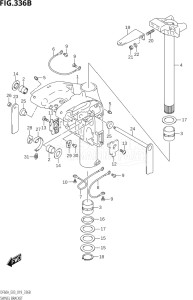 05003F-910001 (2019) 50hp E03-USA (DF50AT) DF50A drawing SWIVEL BRACKET (DF60A)