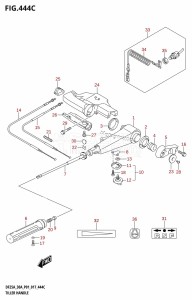 DF25A From 02504F-710001 (P01)  2017 drawing TILLER HANDLE (DF30A:P40)