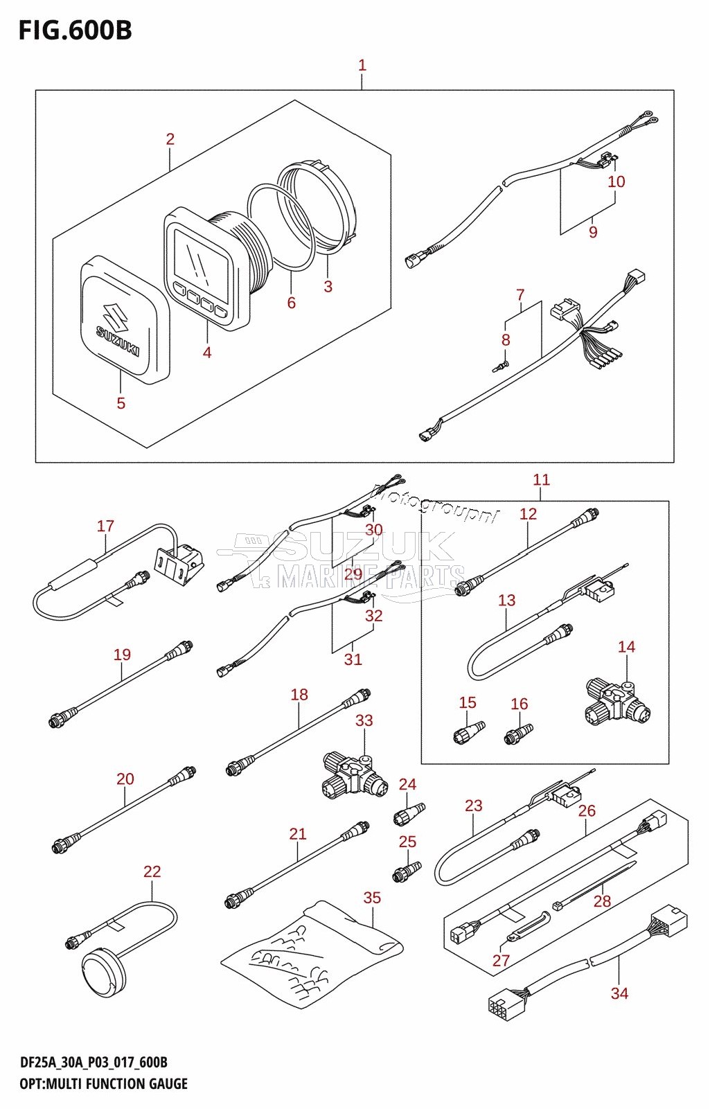 OPT:MULTI FUNCTION GAUGE (DF25AT:P03)