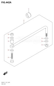 06002F-240001 (2022) 60hp E01 E40 E11-Gen. Export - Costa Rica (DF60AQH  DF60AQH  DF60AT  DF60AT  DF60ATH  DF60ATH) DF60A drawing DRAG LINK (SEE NOTE)