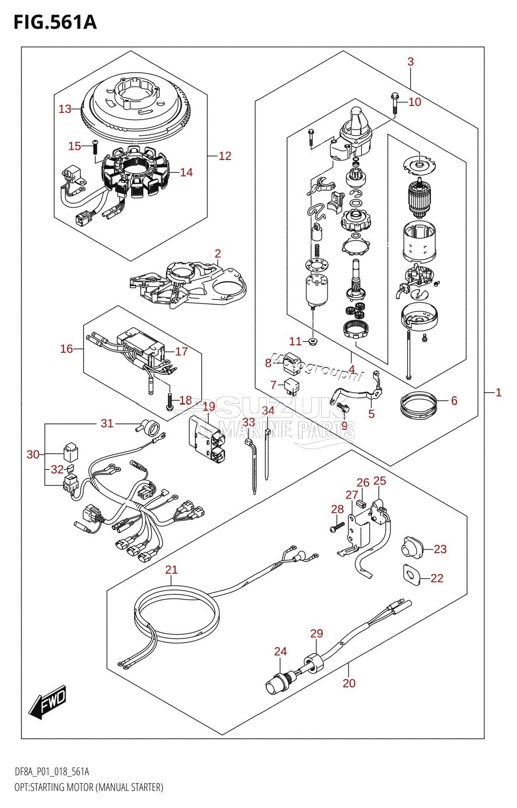 OPT:STARTING MOTOR (MANUAL STARTER)