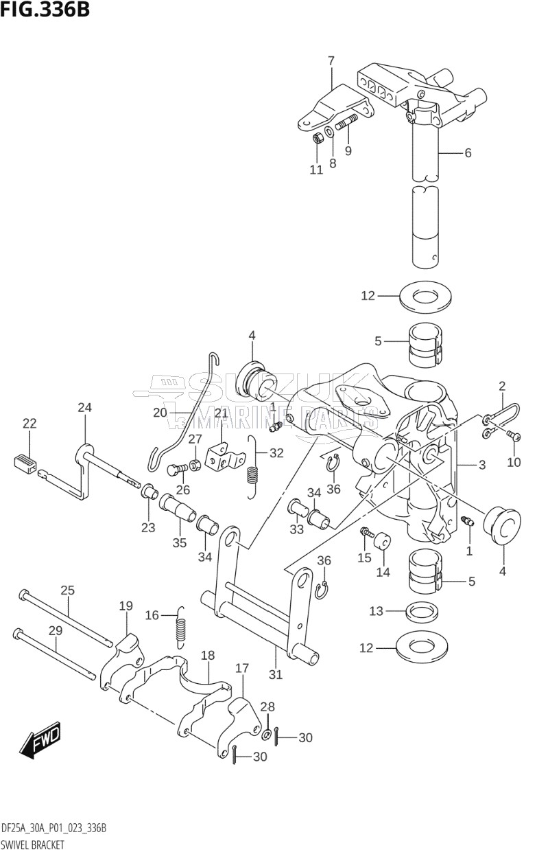 SWIVEL BRACKET (DF25AR,DF30AR)