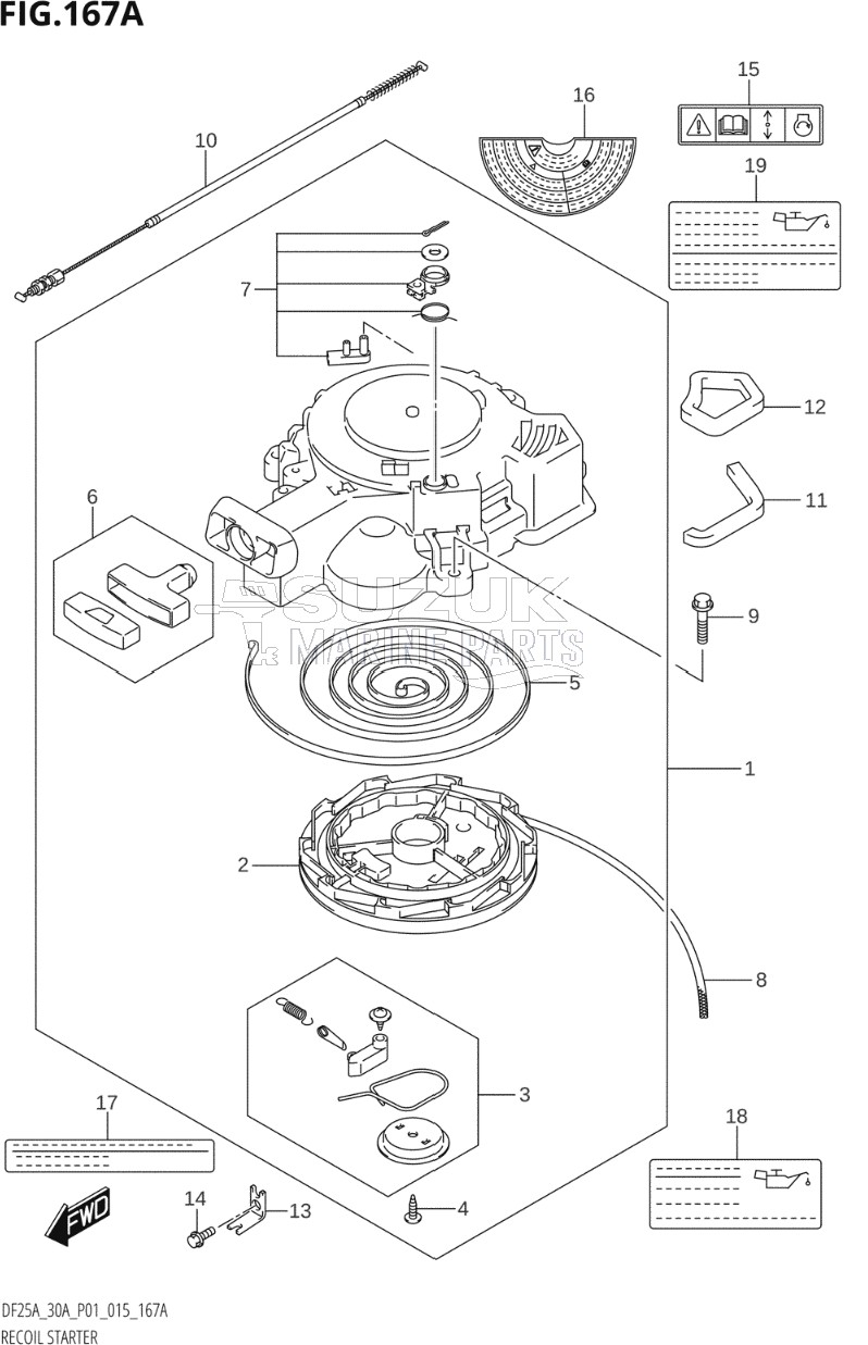 RECOIL STARTER (DF25A:P01)