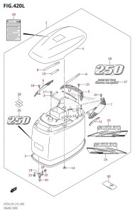 DF225Z From 22503Z-310001 (E01 E40)  2013 drawing ENGINE COVER (DF250Z:E01)