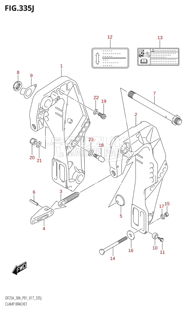 CLAMP BRACKET (DF30AQ:P01)