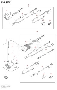 DF80A From 08002F-410001 (E01 E40)  2014 drawing OPT:METER KIT (DF70ATH:E01)