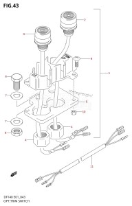 DF140 From 14002Z-110001 (E01 E40)  2011 drawing OPT:TRIM SWITCH