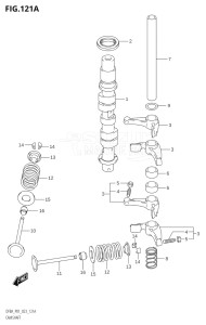 00994F-140001 (2021) 9.9hp P01-Gen. Export 1 (DF9.9A) DF9.9A drawing CAMSHAFT ((DF8A,DF9.9A):(020,021,022))