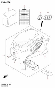 DF9.9A From 00994F-410001 (P01)  2014 drawing ENGINE COVER