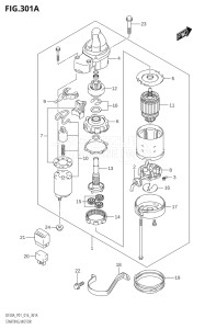 01504F-610001 (2016) 15hp P01-Gen. Export 1 (DF15A  DF15AR  DF15AT  DF15ATH) DF15A drawing STARTING MOTOR (E-STARTER)