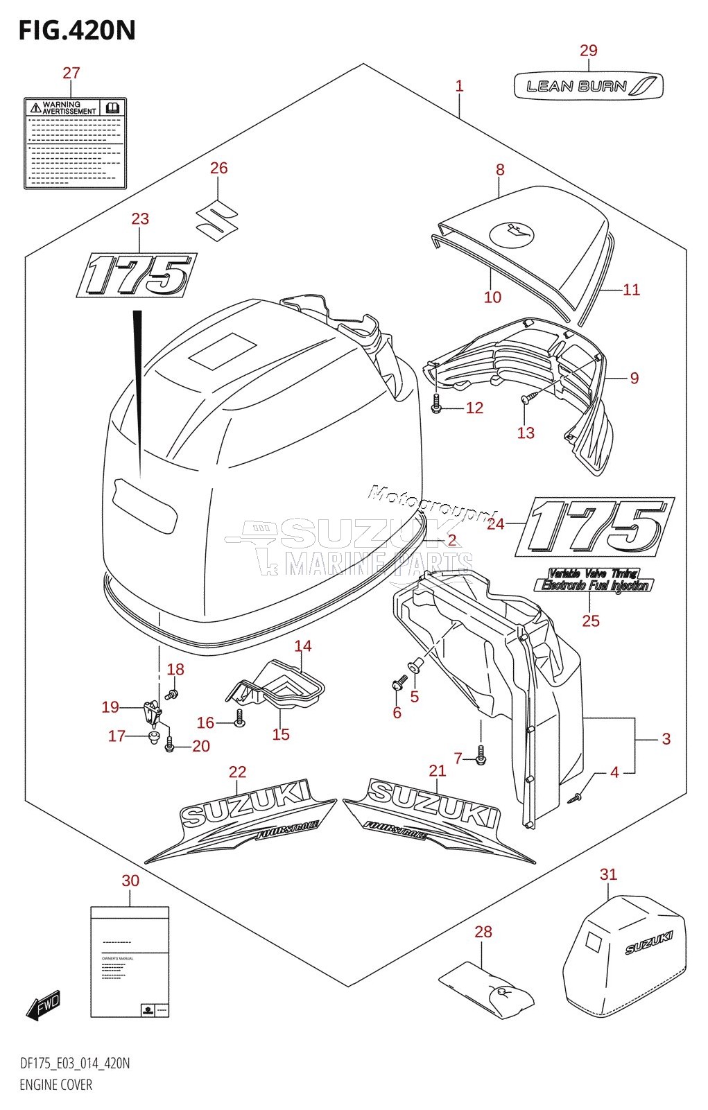 ENGINE COVER (DF175Z:E03)