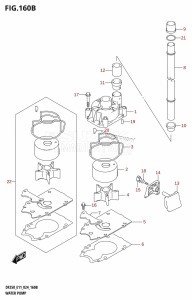 DF250T From 25003F-440001 (E11 - E40 E03)  2024 drawing WATER PUMP (DF250ST)