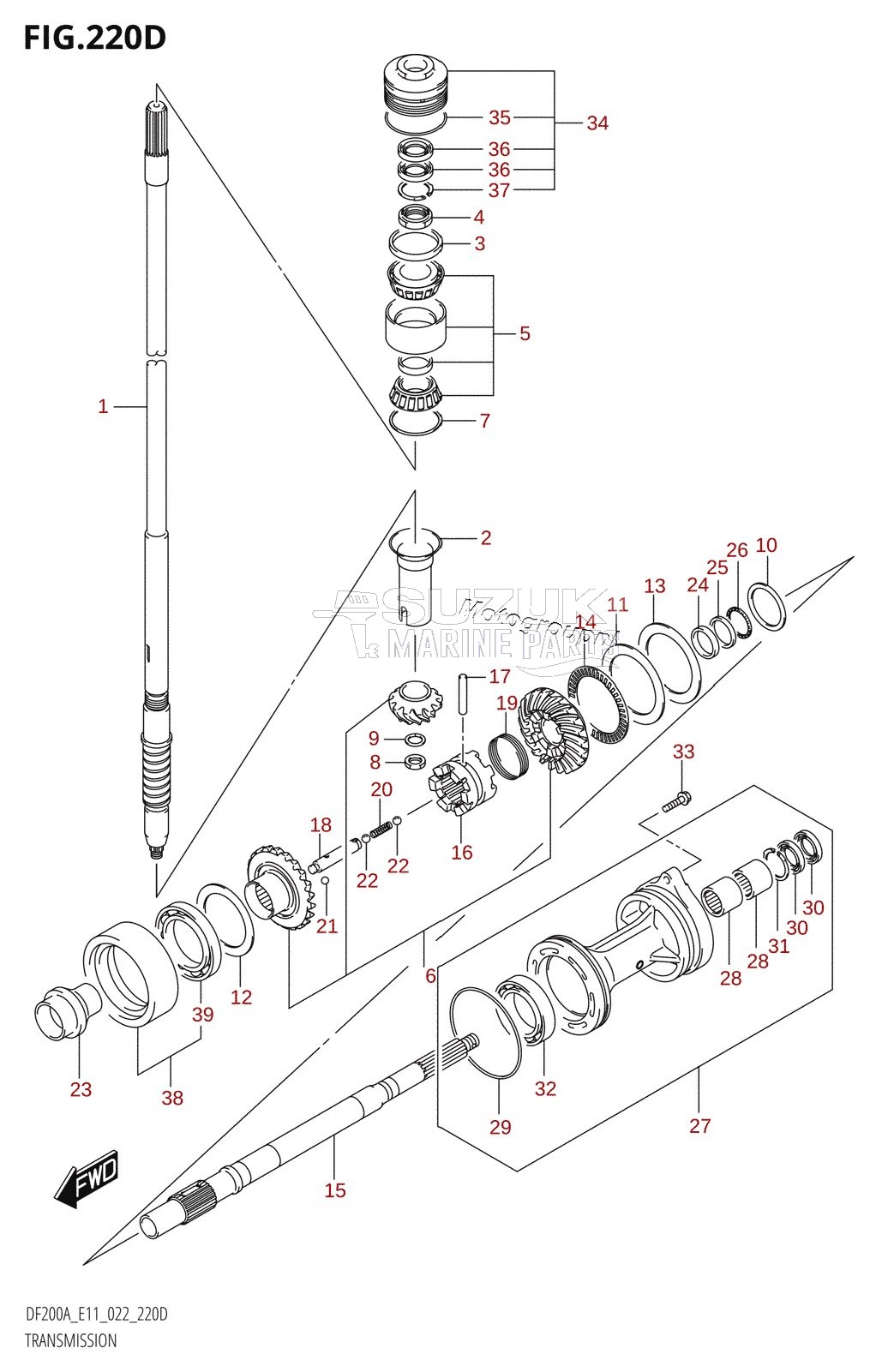 TRANSMISSION ((DF200AZ,DF175AZ,DF150AZ):022)