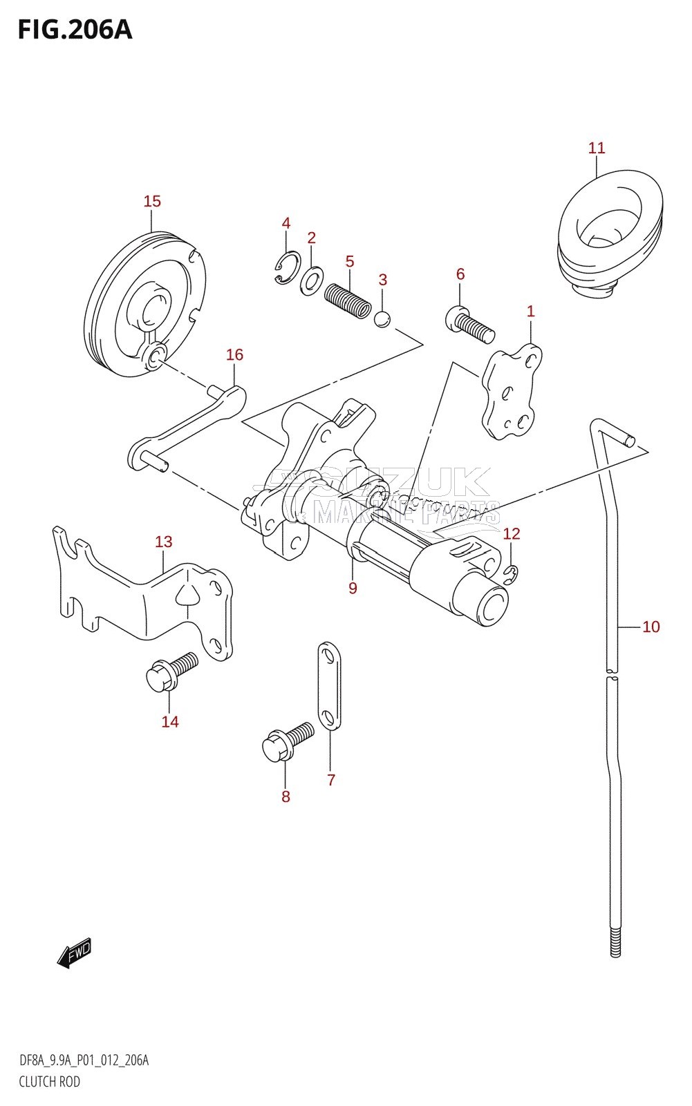 CLUTCH ROD (DF8A:P01)