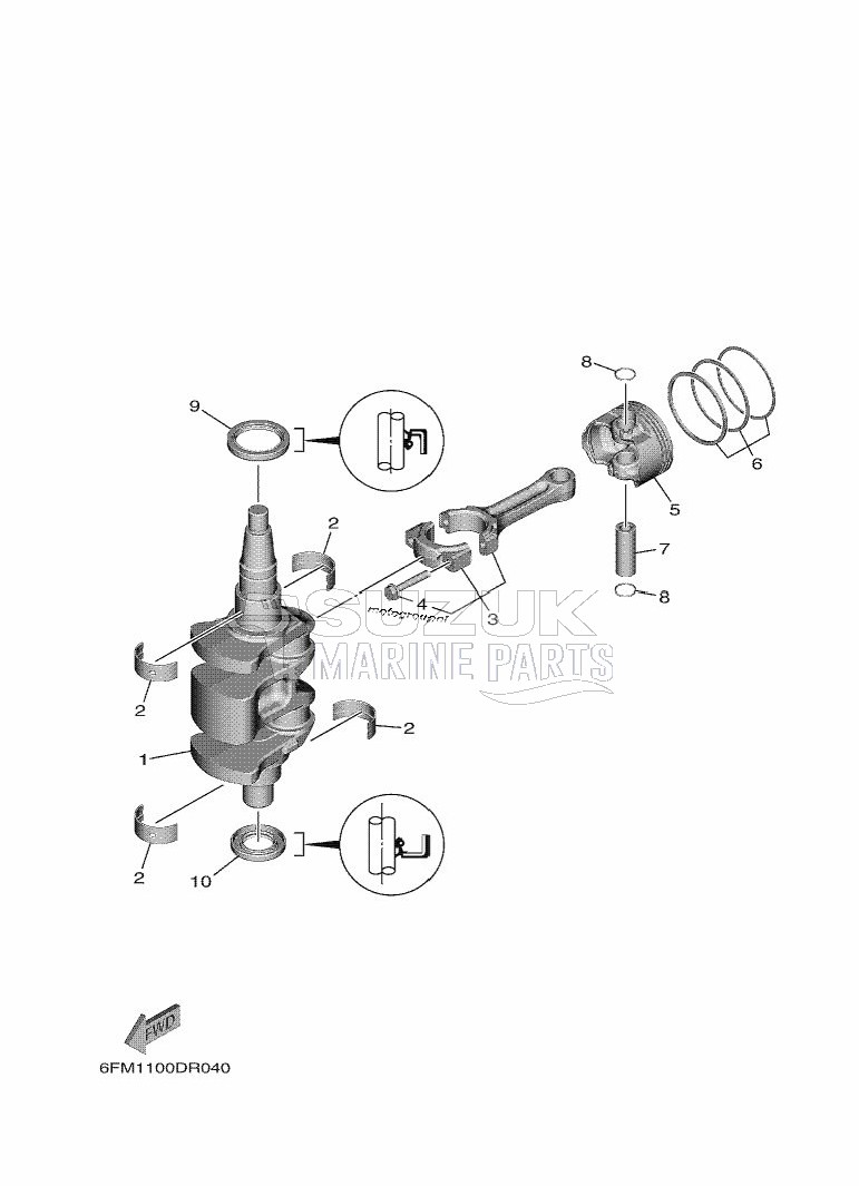 CRANKSHAFT--PISTON