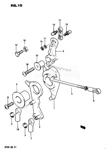 DT60 From 06001-301001 ()  1983 drawing THROTTLE LINK