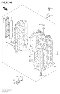 14003Z-510001 (2005) 140hp E01 E40-Gen. Export 1 - Costa Rica (DF140AZ) DF140AZ drawing CYLINDER BLOCK (DF115AT:E40)