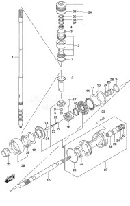 Outboard DF 200A drawing Transmission (C/R)