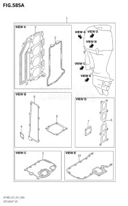 11503F-510001 (2005) 115hp E01 E40-Gen. Export 1 - Costa Rica (DF115AT) DF115A drawing OPT:GASKET SET