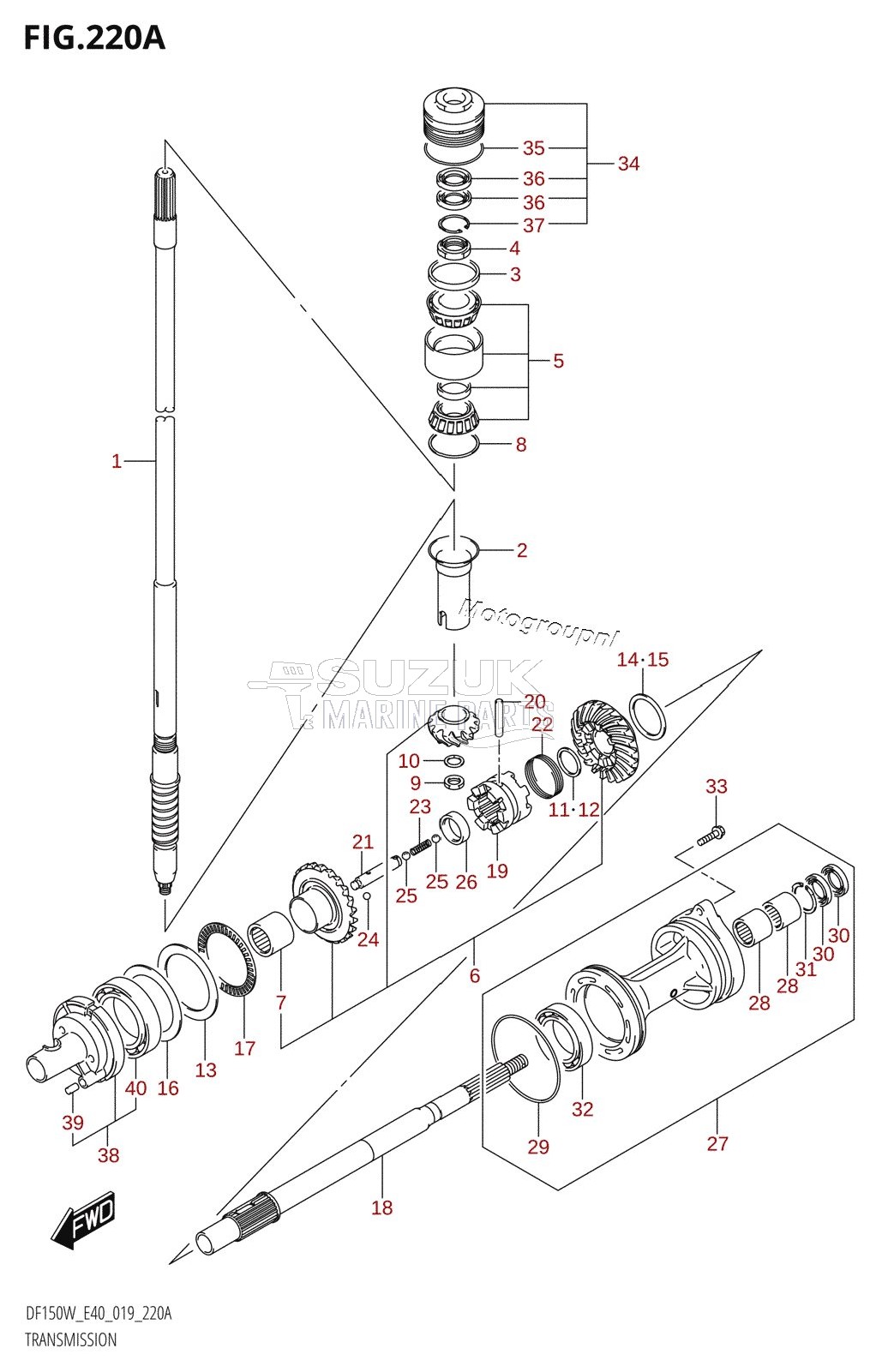 TRANSMISSION (DF150WT)