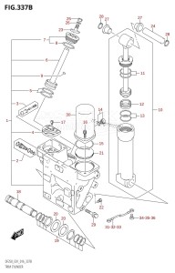 DF225T From 22503F-610001 (E01 E40)  2016 drawing TRIM CYLINDER (DF200T:E40:X-TRANSOM)