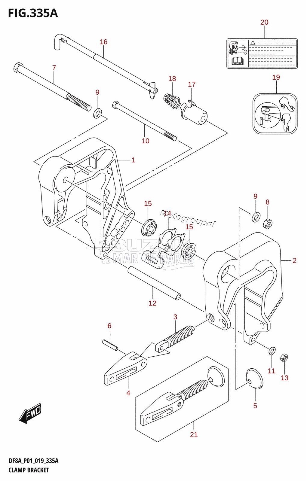 CLAMP BRACKET (DF8A,DF9.9A)