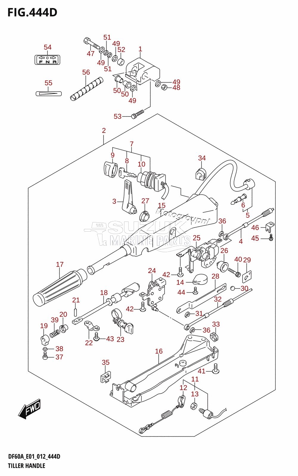 TILLER HANDLE (DF60AQH:E40)