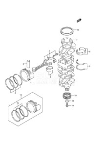 Outboard DF 175 drawing Crankshaft